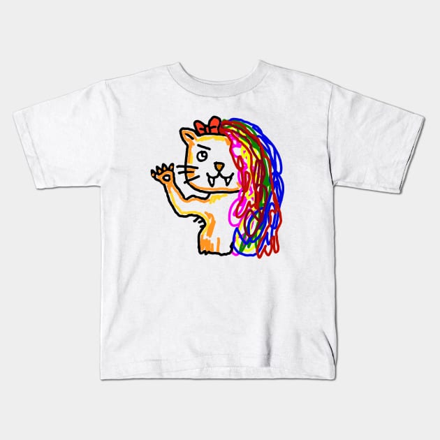 New Style Hair Mr.Lion Kids T-Shirt by AVEandLIA